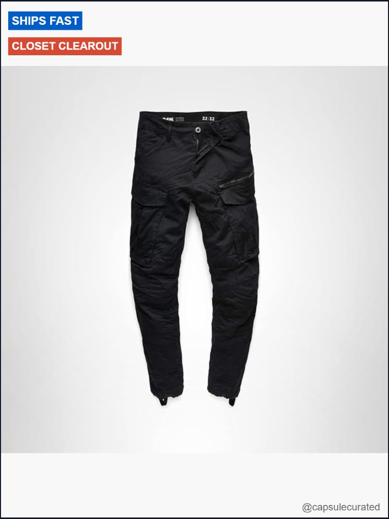 Men's Rovic Zip 3d Straight Tapered Fit Cargo Pants